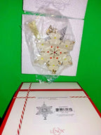 Lenox 2019 Gemmed Snowflake Ornament Annual Red & Green Crystals Christmas NEW12