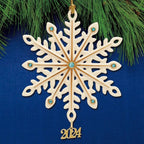 Lenox 2024 Gemmed Snowflake Ornament Annual Icy Blue Crystals Christmas Gift NEW3