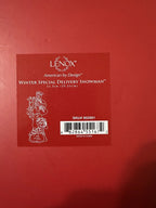 Lenox 2015 Winter Special Delivery Snowman Pencil Figurine Mailman Christmas NEW4