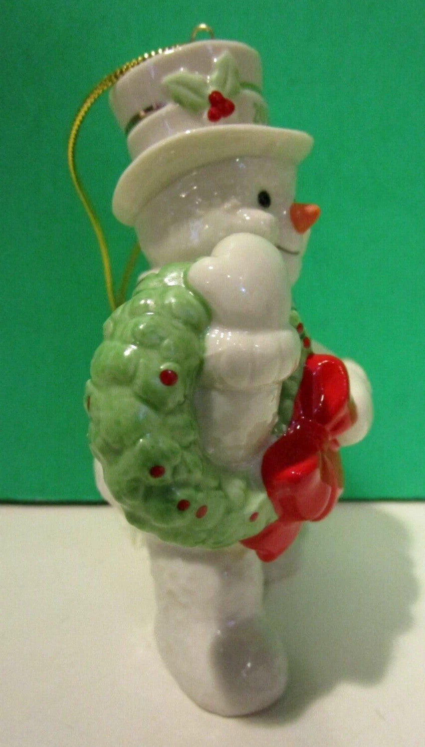 Lenox 2016 Snowman Figurine Ornament Annual Happy Holly Days Christmas NEW4