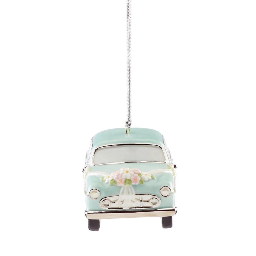 Lenox 2024 Just Married Wedding Car Ornament Honeymoon Vintage Christmas NEW3