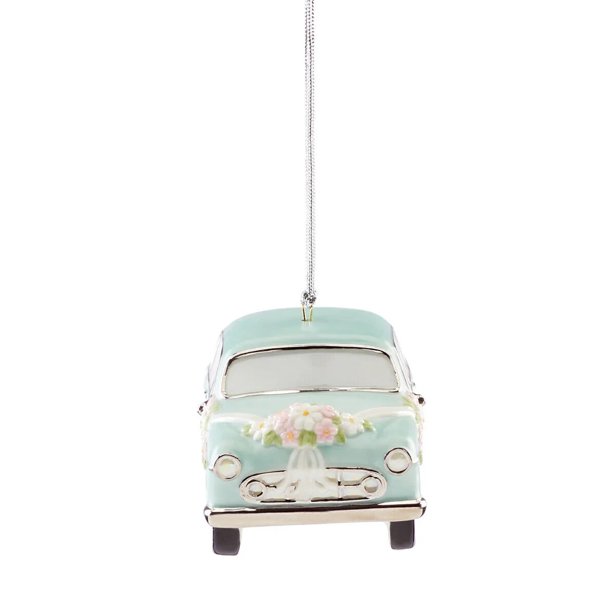 Lenox 2024 Just Married Wedding Car Ornament Honeymoon Vintage Christmas NEW3