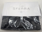 Sferra Perrio Black Twin Coverlet Solid Geometric Cotton Matelassé Portugal NEW8