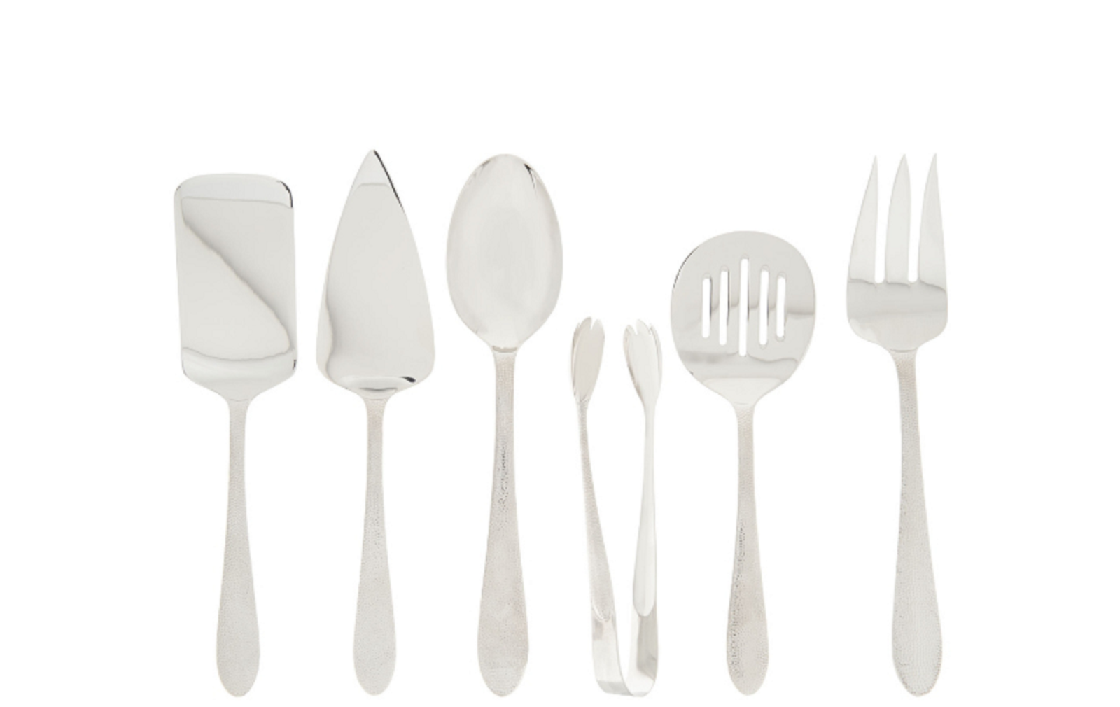 Lenox Garvey Serving Utensil Set 6PC Hostess Flatware Hammer 18/10 Stainless NEW3