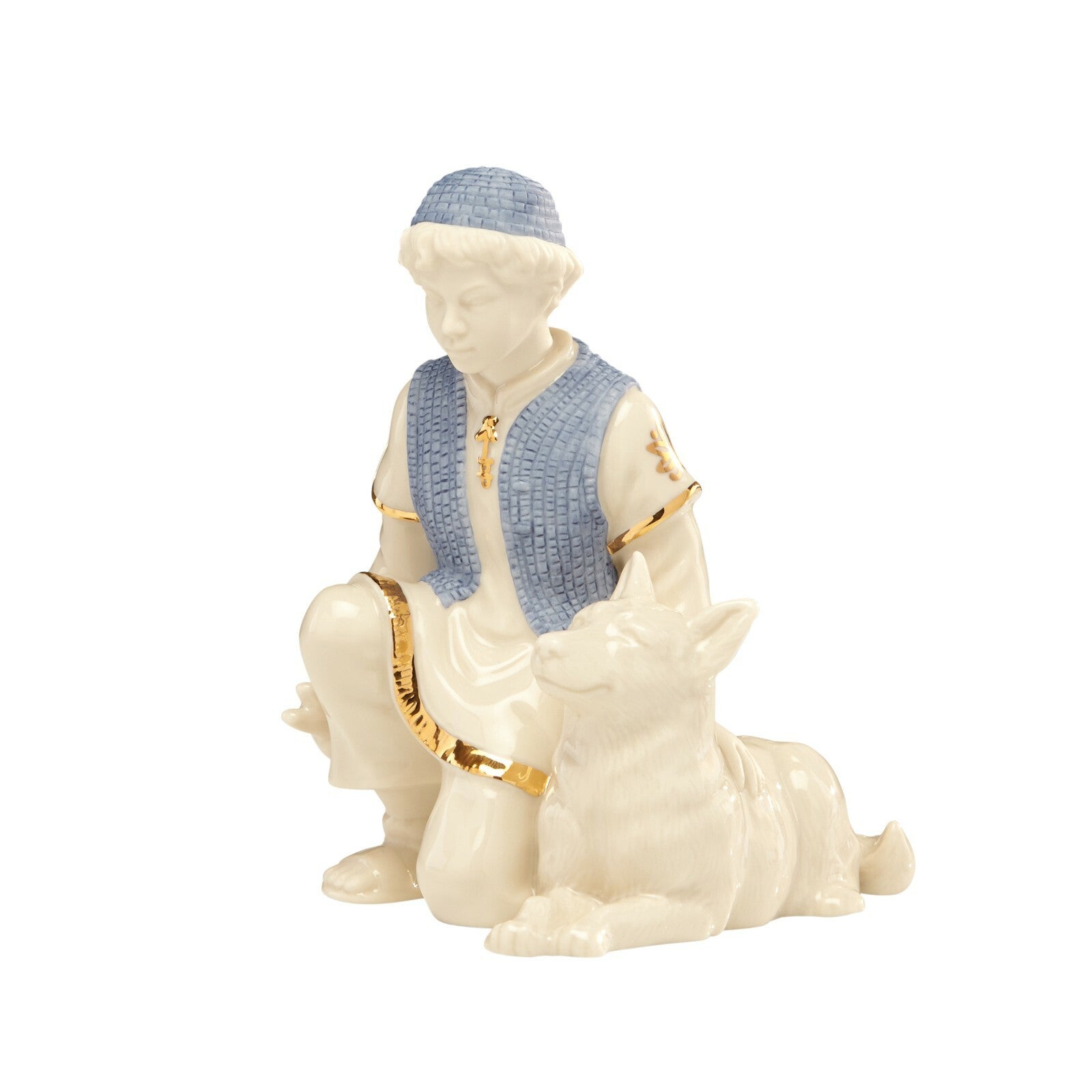 Lenox First Blessing Shepherd Boy With Sheep Dog Figurine Nativity Porcelain NEW1