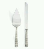 Wainwright Manhattan Platinum Cake Server And Knife Set Textured Handles NEW1