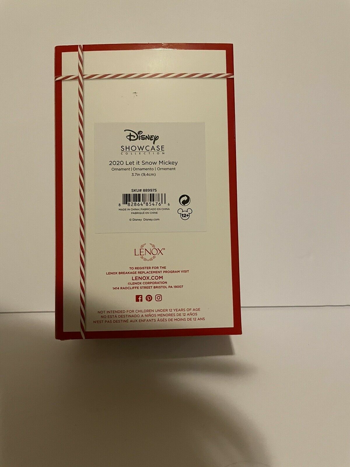 Lenox Disney 2020 Mickey & Minnie Mouse Figurines Ornament Set 2 Let it Snow NEW4