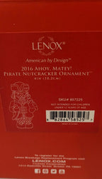 Lenox 2016 Nutcracker Pirate Figurine Ornament Annual Parrot Patch Christmas NEW3