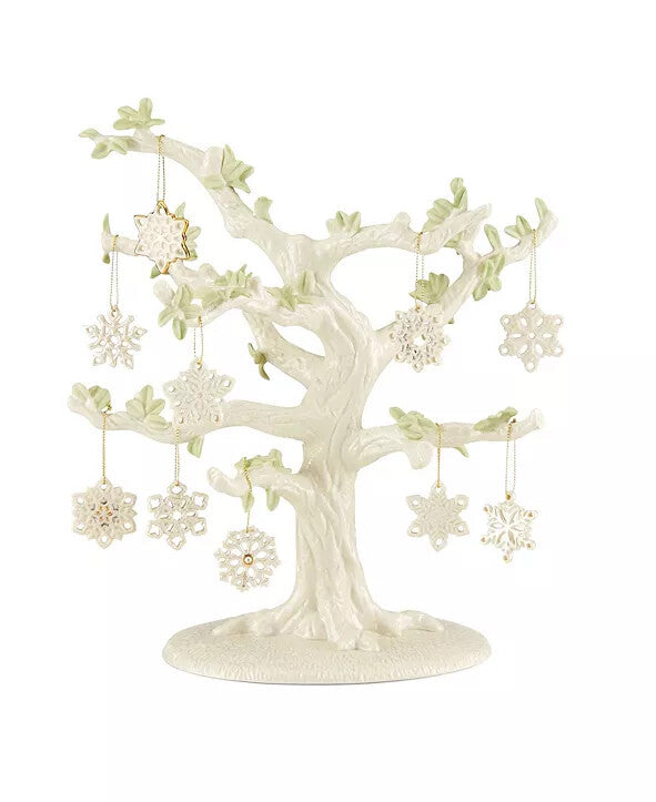 Lenox Snowflake Miniature Tree Ornaments Set Of 10 Winter Christmas New3