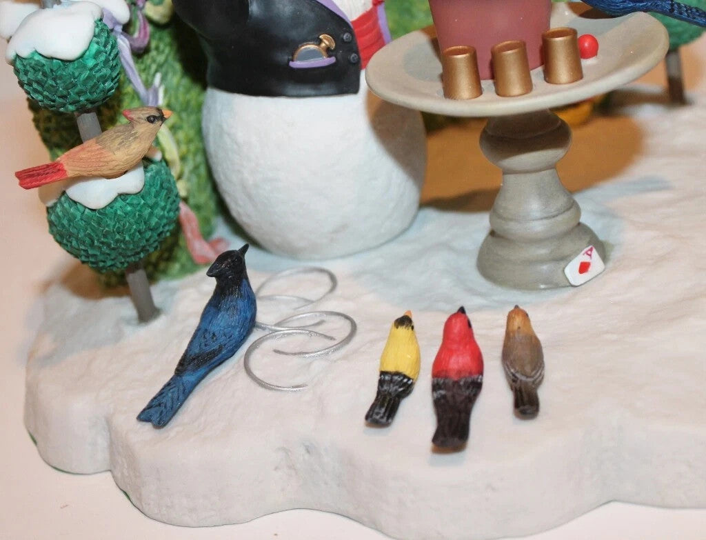 Lenox Bywaters Lighted Magician Snowman Figurine Rabbit Magic Hat Wand 6.5" NEW8