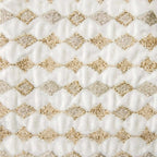 Sferra Lucido Ivory Velvet Christmas Tree Skirt Gold Diamond Embroidery 60" NEW3