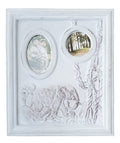 Lenox Safari Elephant Double Window Photo Frame Ivory Carved Antiqued 17" NEW0