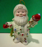 Lenox 2016 Annual Santa Figurine Ornament Santa's Tree Lights Christmas NEW5