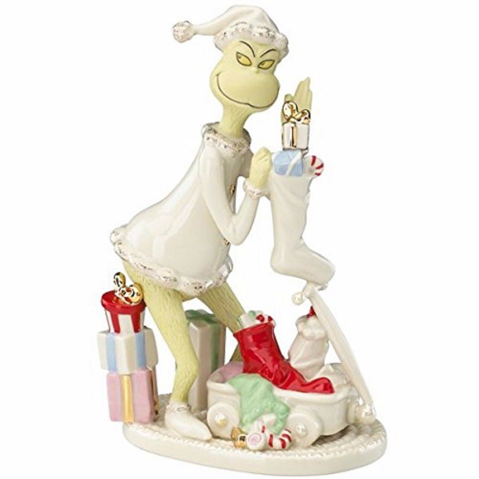 Lenox Grinch's Wagon Of Christmas Wonder Figurine How Stole Dr Seuss Gift NEW0