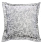 Sferra Chiara Slate Euro Sham Lush Floral 100% Cotton Sateen Jacquard Italy NEW0
