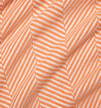 Sferra Costa Orange Cotton Throw Blanket Fringe Herringbone Look 50x70 Italy NEW2