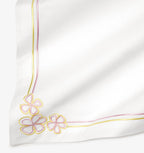 Sferra Fiorina Euro Continental Shams 2 Carnation Embroidery Cotton Percale NEW2