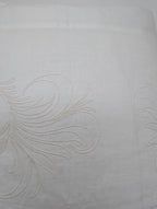 Yves Delorme Nymphe White Counterpane Reverses Feathery Embroidered Jacquard NEW14
