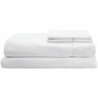 Sferra Matteo White King Sheet Set 4PC 100% Cotton Sateen Hemstitch Italy NEW4