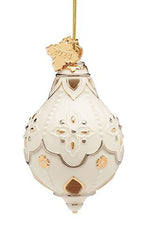 Lenox 2024 Annual Spire Ornament Ivory Pierced Flowers Bas Relief Christmas NEW0