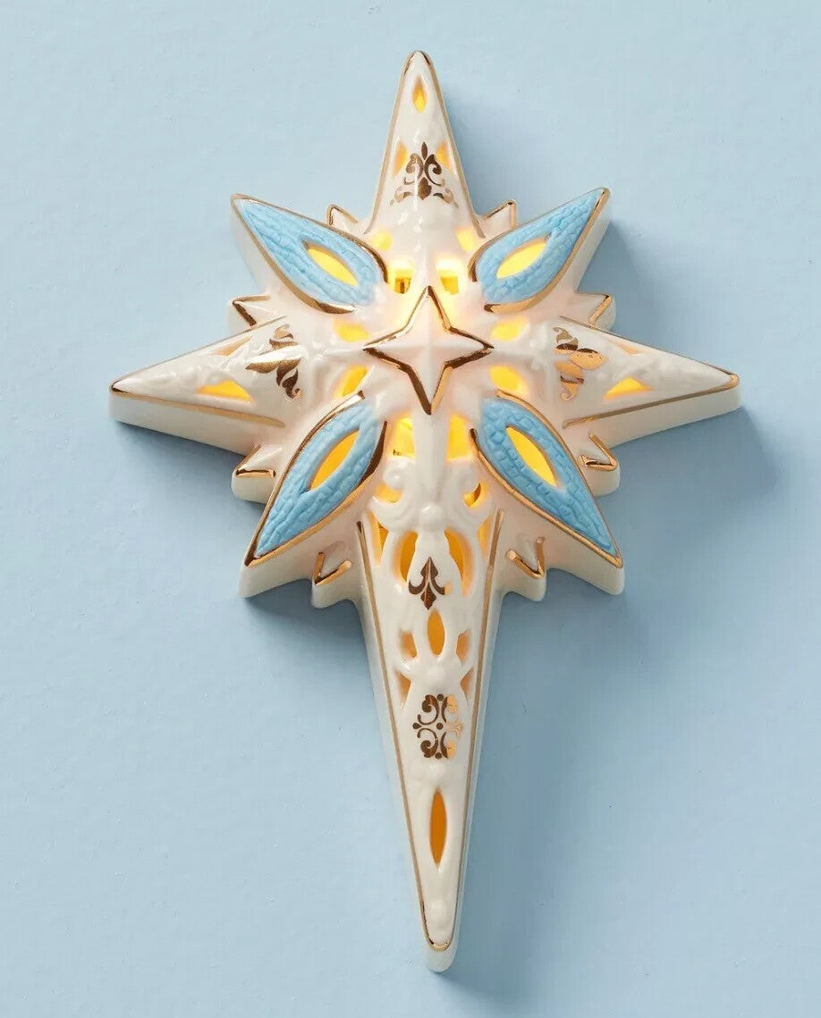 Lenox First Blessing Nativity Star Of Bethlehem Ornament Lighted For Creche NEW0