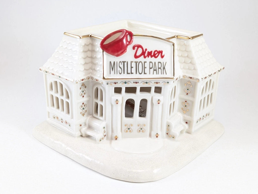 Lenox Mistletoe Park Lighted Diner Figurine Village Treasures Christmas NEW2