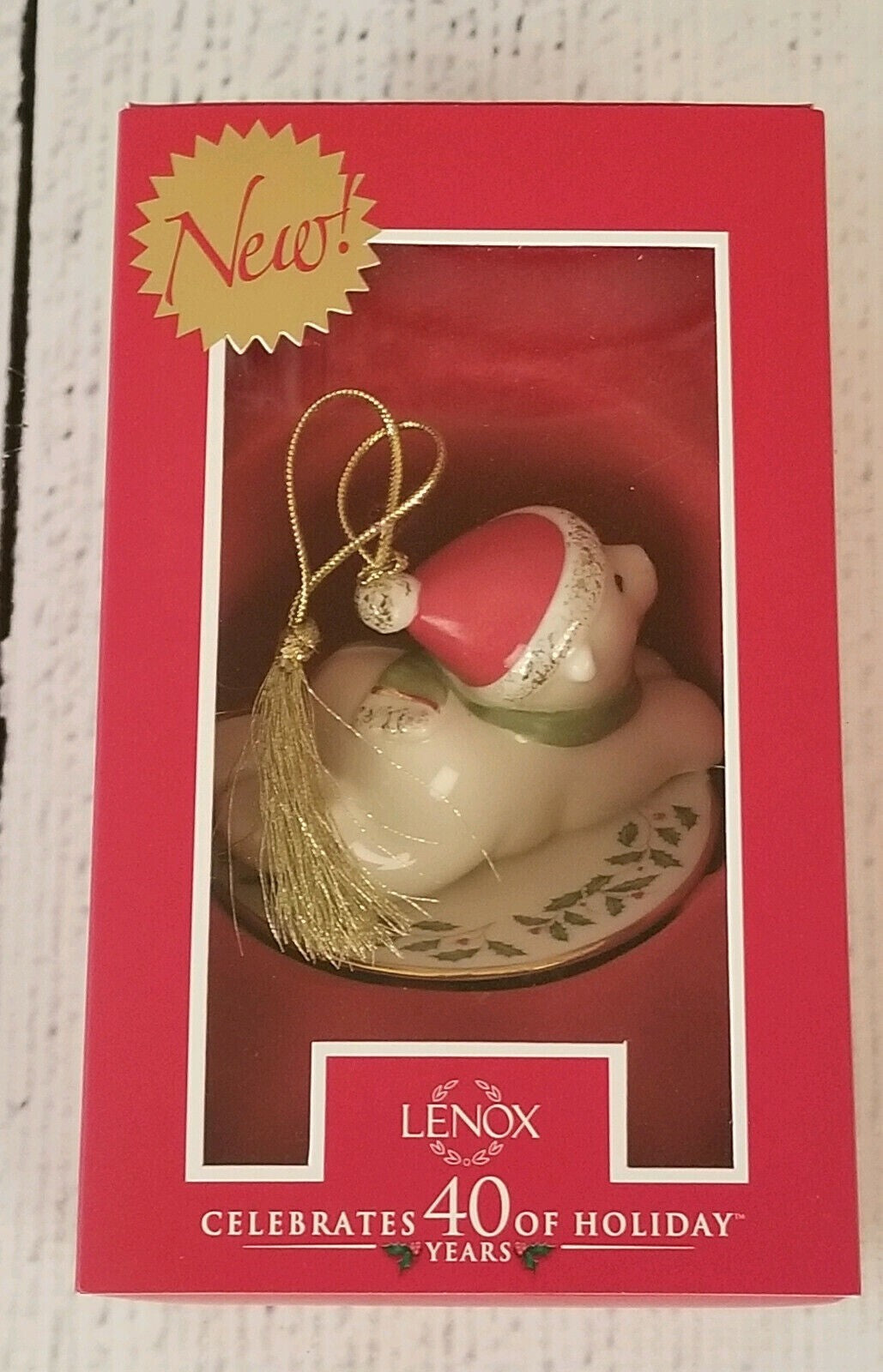 Lenox The Polar Bear Express Ornament Holiday Pattern Saucer Sled Christmas NEW3