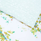 Yves Delorme Lucine King Duvet Set 3PC Floral Print Reversible Lace Finish NEW6