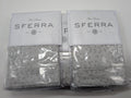 Sferra Catella Queen Grey Duvet Set 3PC Squares Cotton Sateen Jacquard Italy NEW0