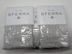 Sferra Catella Queen Grey Duvet Set 3PC Squares Cotton Sateen Jacquard Italy NEW0