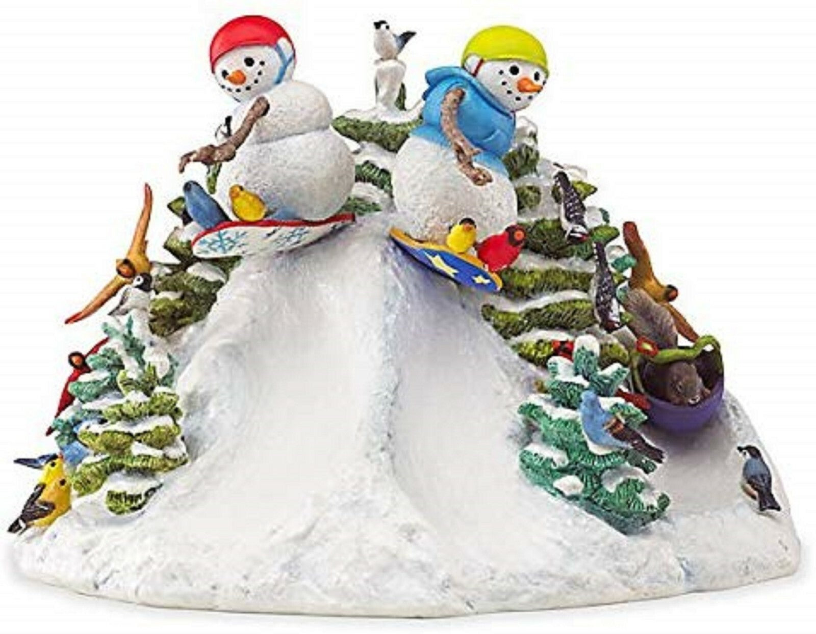 Lenox Snowboarding Snowman Figurine Shredding Snow Garden Birds Bywaters 6" NEW0