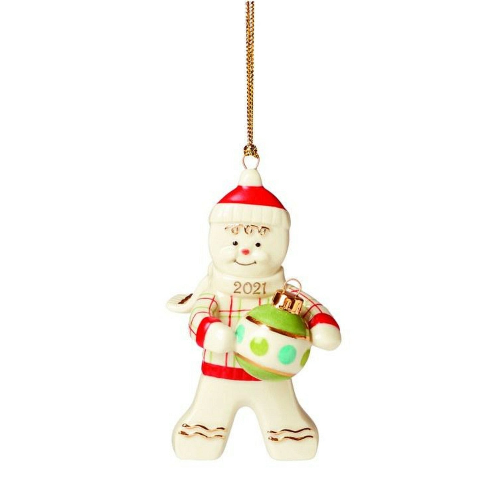 Lenox 2021 Gingerbread Man Ornament Figurine Annual Trimming Tree Christmas NEW0