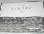 Sferra Ondate Queen Blanket Cover Sham Set 2PC Gunmetal Grey Textured Cotton NEW0