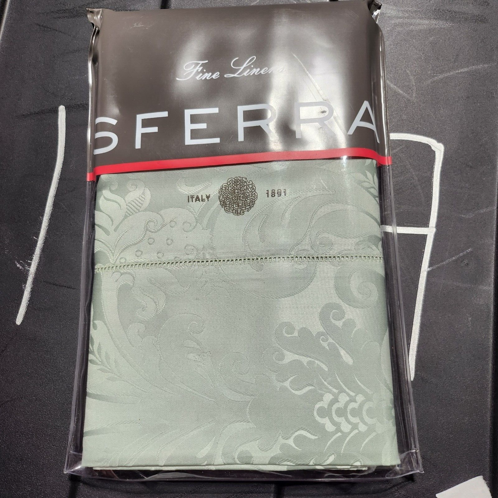 Sferra BrielIe Seamist Standard Pillowcase Egyptian Cotton Damask 1020 Italy NEW6