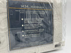 Sferra Hannah Grey Euro Continental Sham Scroll Design 100% Cotton Matelasse NEW5