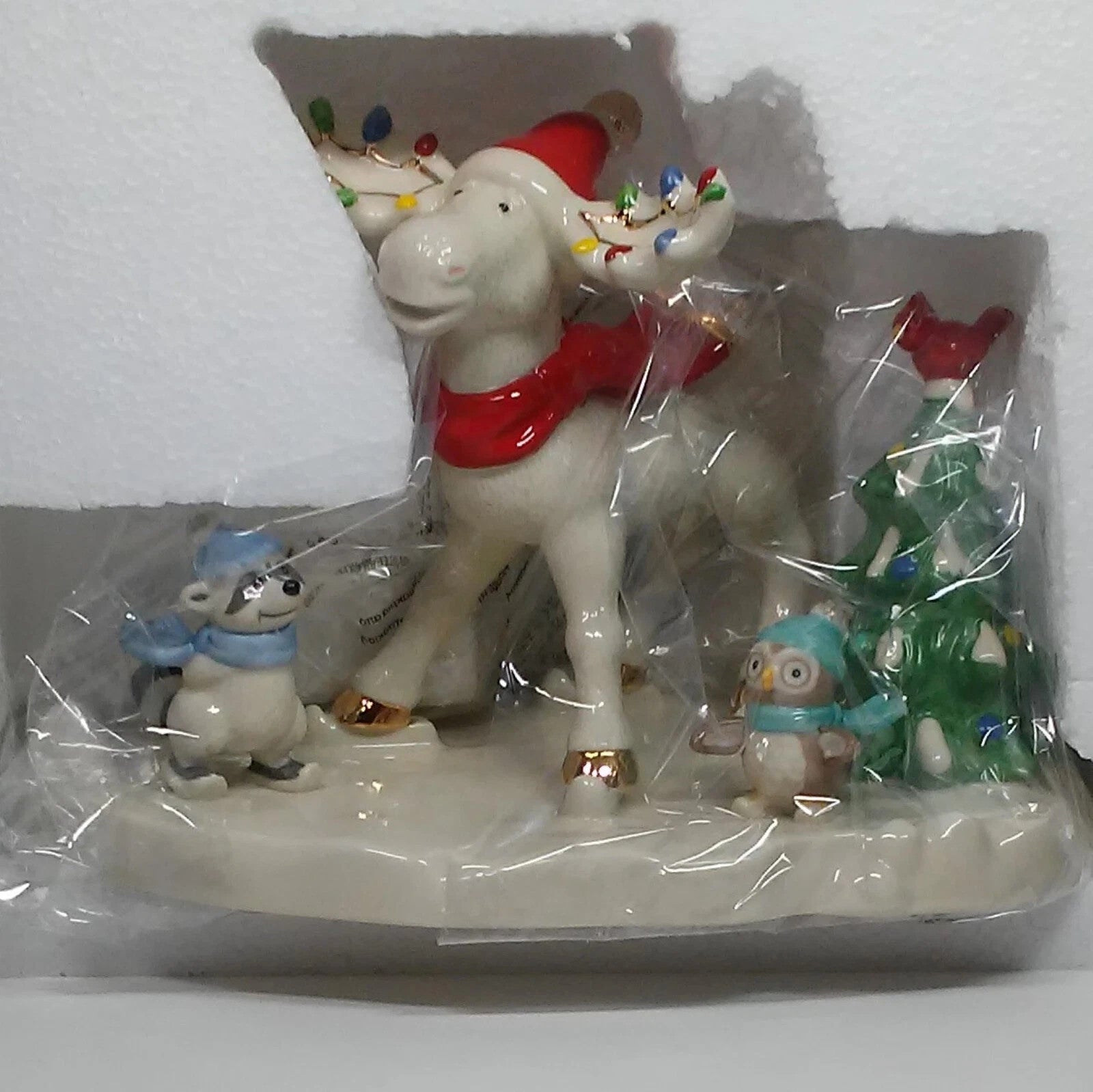 Lenox 2022 Marcel Moose Skating Party Figurine Forest Friends Christmas LE NEW6
