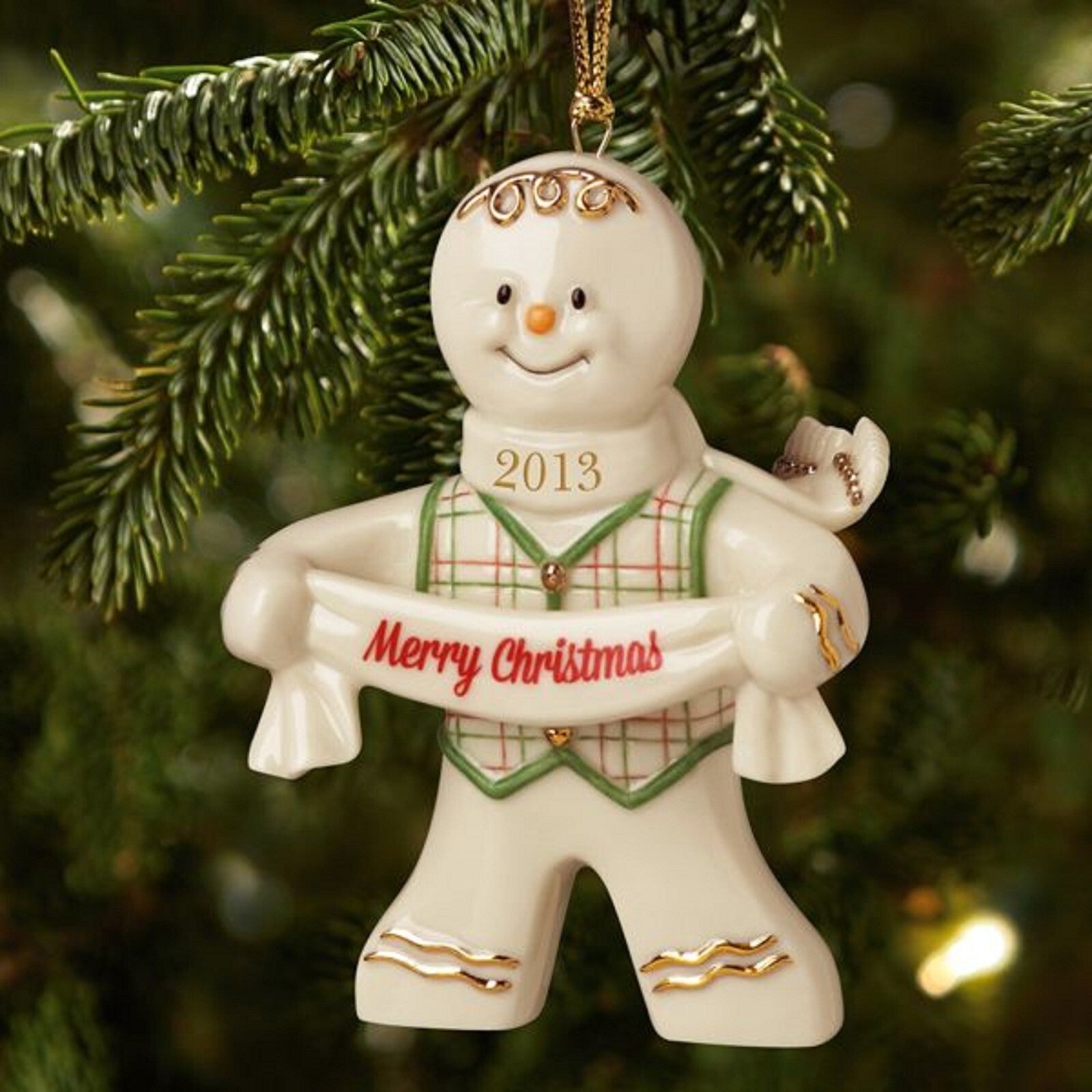 Lenox 2013 Gingerbread Man Ornament Figurine Annual Good Tidings Christmas NEW0