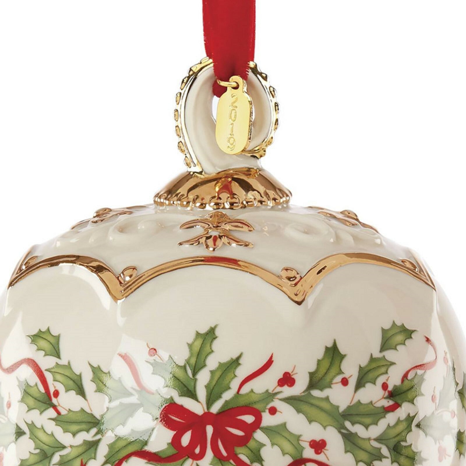 Lenox 2019 Holiday Sphere Ornament Annual Holly Berries Christmas LE Gift NEW1