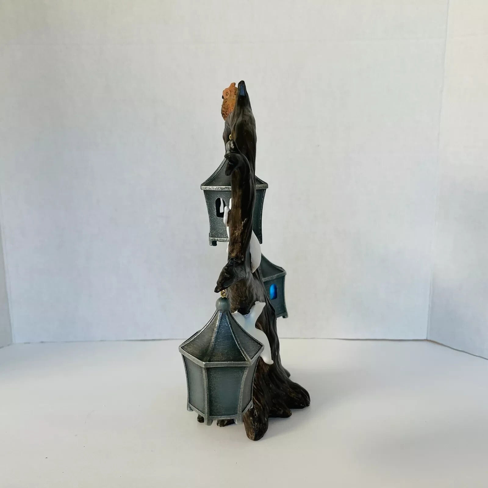 Lenox Halloween Spooky Lighted Tree Figurine Ghoulish Lanterns Ghosts Owl NEW6