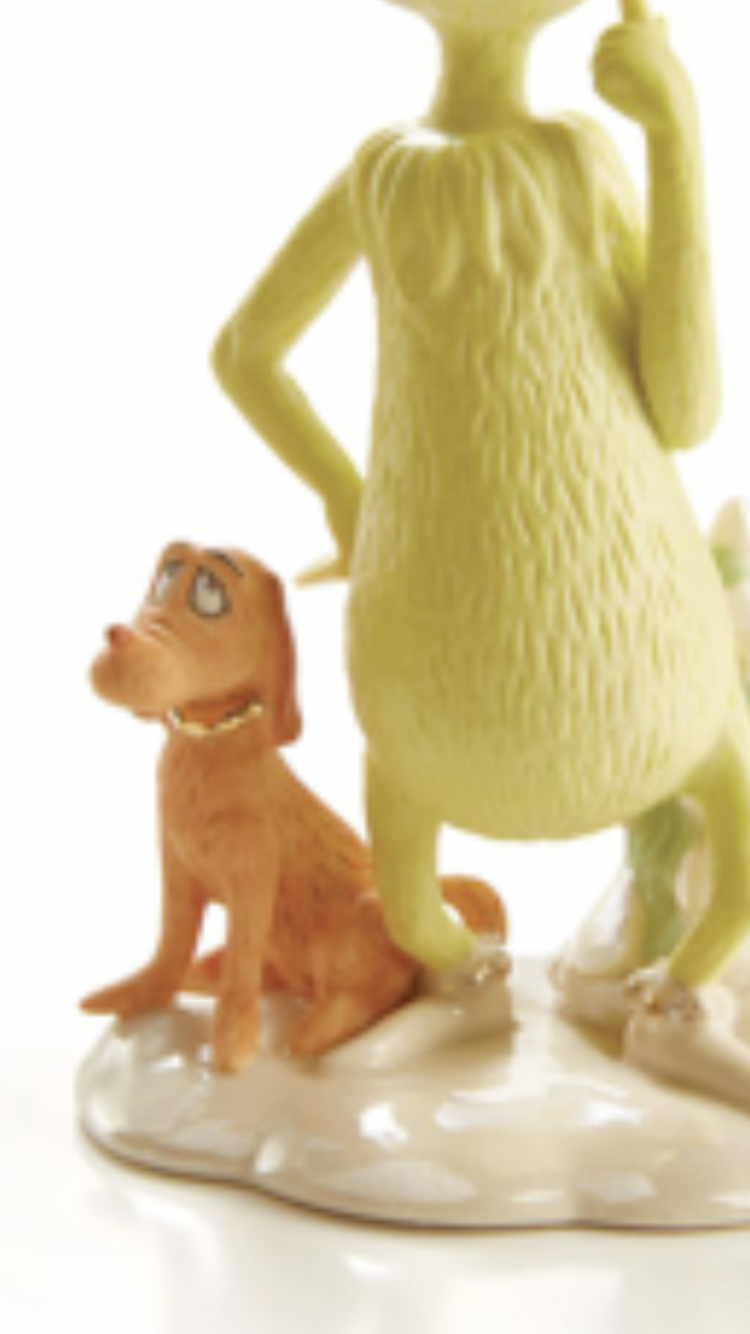 Lenox Grinch Figurine Dr. Seuss A Wonderful Awful Idea Max Dog Christmas Who NEW1