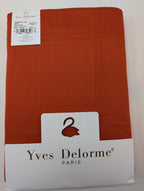 Yves Delorme Triomphe Orange King Duvet Set 3PC 100% Egyptian Cotton Sateen NEW18