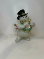 Lenox 2020 Snowy Harpist Snowman Figurine Irish Lyre Annual Frosty Christmas NEW7