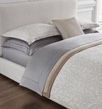 Sferra Terracina Slate Euro Sham Grey Floral Cotton Sateen Jacquard Italy NEW1