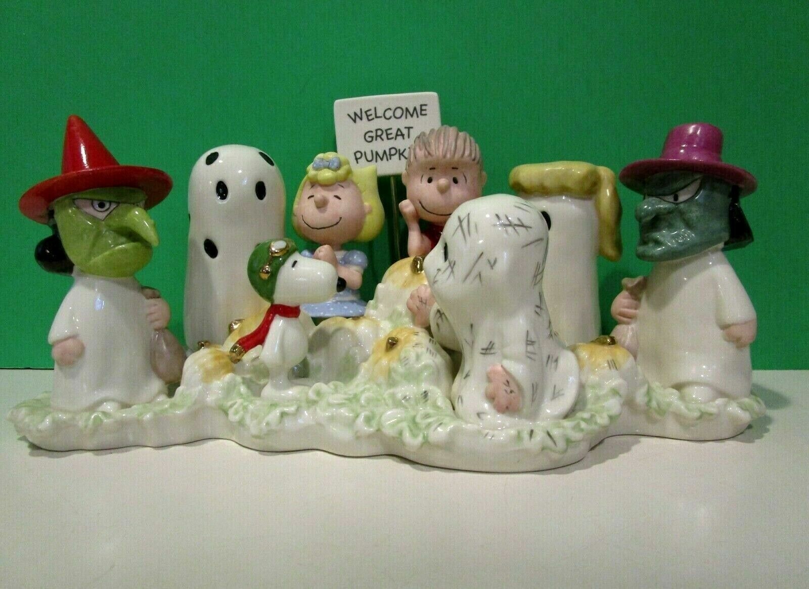 Lenox Peanuts Halloween Welcome Great Pumpkin Figurine Charlie Brown Snoopy NEW4