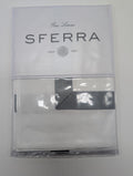 Sferra  Celeste Nastro Giannni Standard White Pillow Sham Flint Broad Stripe NEW0