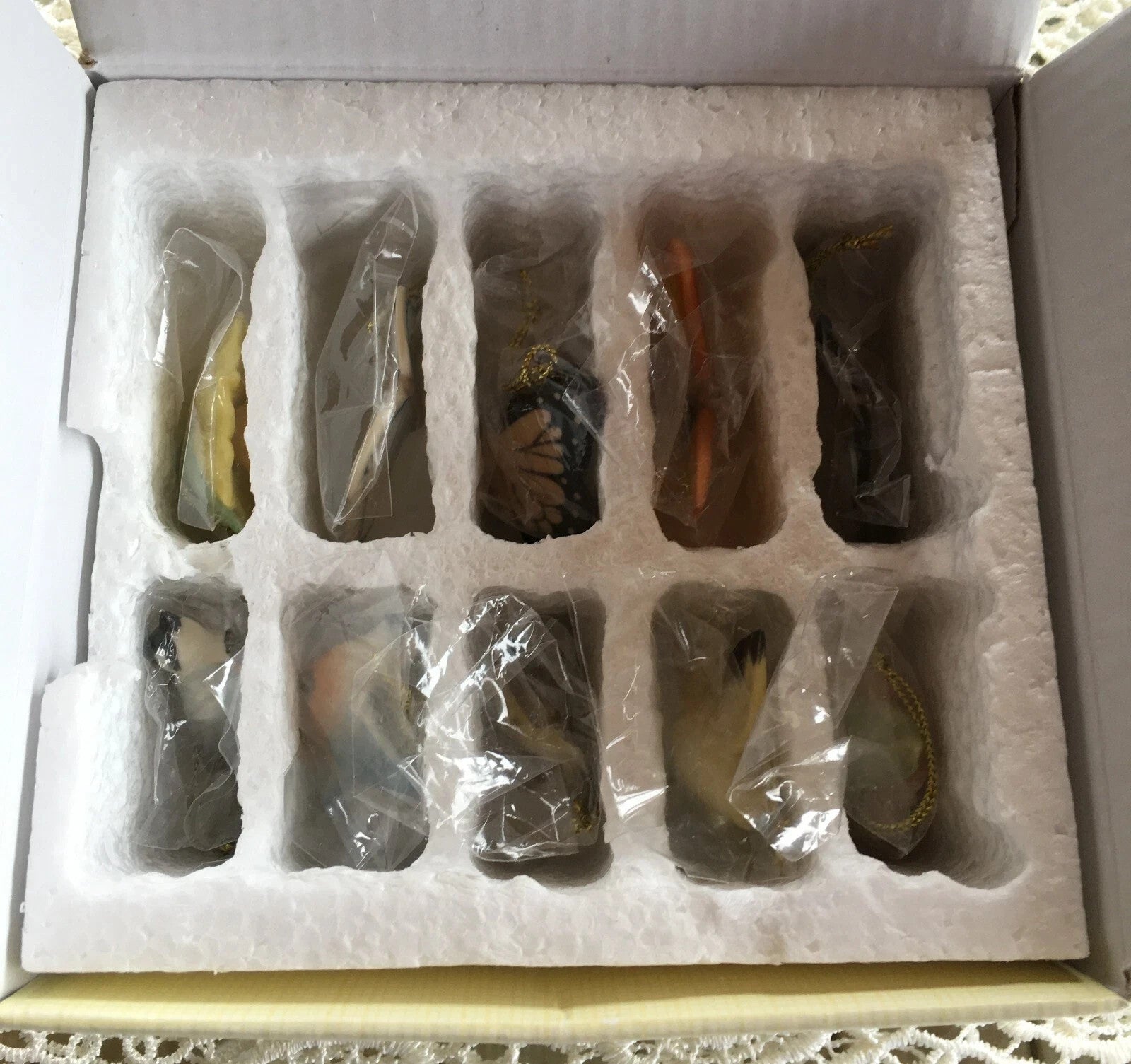 Lenox Spring Easter Mini Tree Ornaments Set 10 Flower Bird Butterfly Retired NEW9