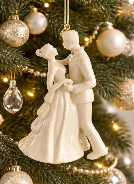 Lenox 2016 Bride & Groom Figurine Wedding Ornament  Always Forever Christmas NEW12