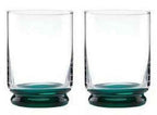 Kate Spade Charles Lane Crystal Whiskey Glasses Pair Mint Green Patricks Day NEW0