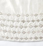 Sferra Lucido Ivory Velvet Christmas Tree Skirt Silver Diamond Embroidery 60 NEW1