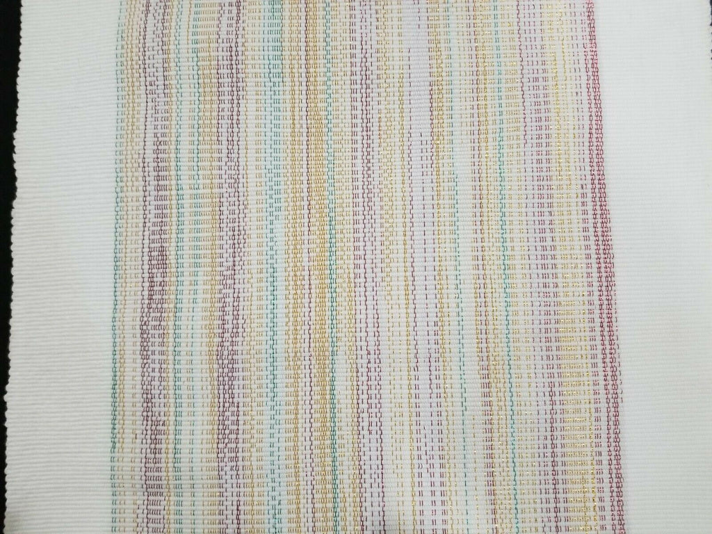 Lenox Holiday Table Runner Nouveau Metallic Multi Color Stripe Christmas 70" NEW2